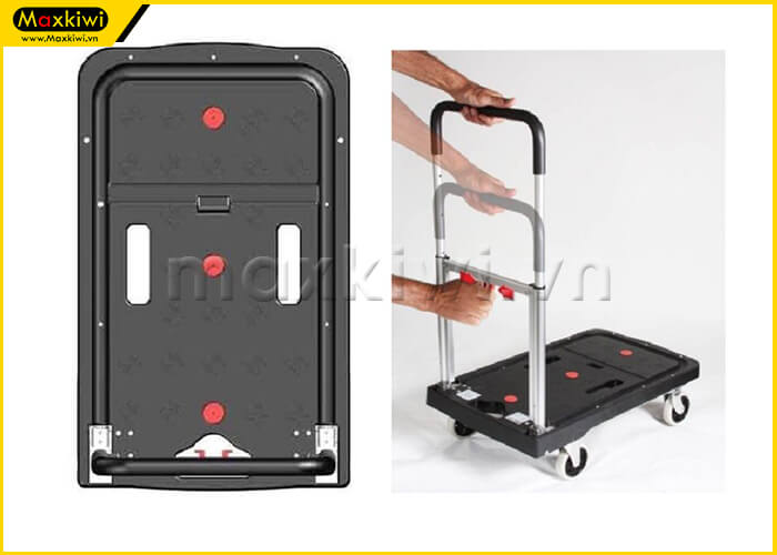 Xe đẩy hàng gấp gọn 4 bánh