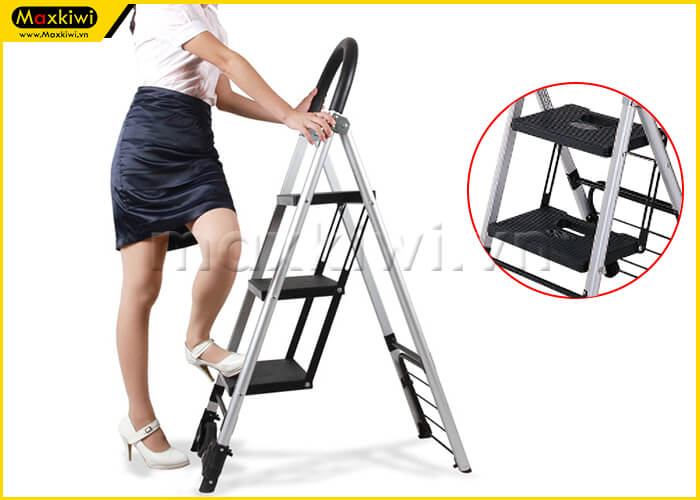Xe đẩy hàng kết hợp thang xếp - Dạng thang xếp